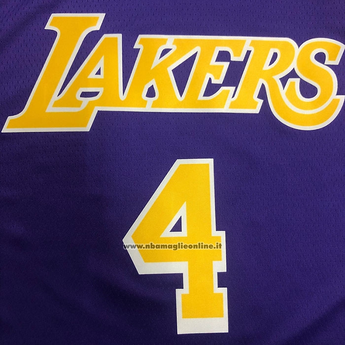 Maglia Los Angeles Lakers Rajon Rondo #4 Statement Edition 2021-22 Viola